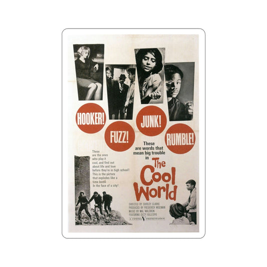 The Cool World 1964 Movie Poster STICKER Vinyl Die-Cut Decal-6 Inch-The Sticker Space