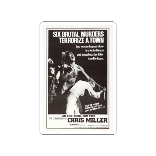 THE CORRUPTION OF CHRIS MILLER 1973 Movie Poster STICKER Vinyl Die-Cut Decal-White-The Sticker Space