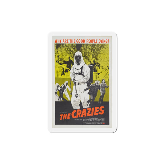 The Crazies 1973 Movie Poster Die-Cut Magnet-3" x 3"-The Sticker Space