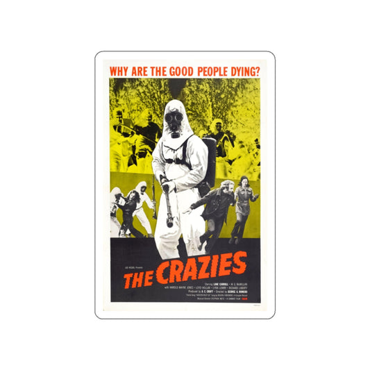 THE CRAZIES (2) 1973 Movie Poster STICKER Vinyl Die-Cut Decal-White-The Sticker Space