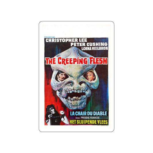 THE CREEPING FLESH (BELGIAN) 1973 Movie Poster STICKER Vinyl Die-Cut Decal-White-The Sticker Space