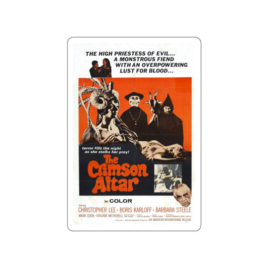 THE CRIMSON ALTAR 1968 Movie Poster STICKER Vinyl Die-Cut Decal-White-The Sticker Space