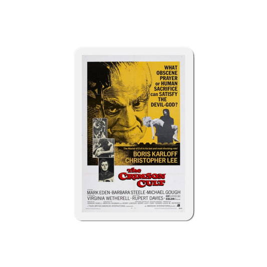 The Crimson Cult 1970 Movie Poster Die-Cut Magnet-2" x 2"-The Sticker Space