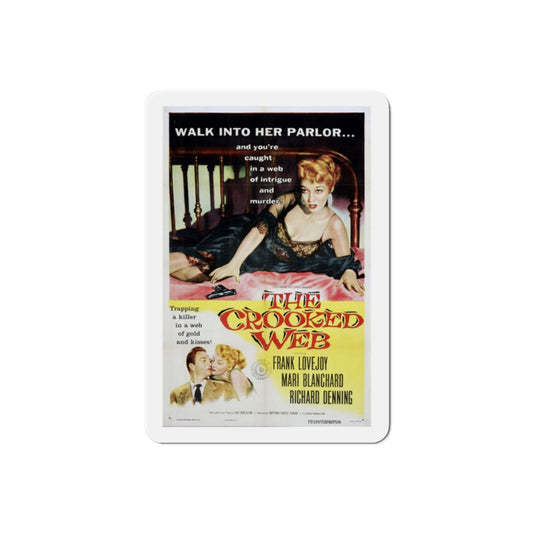 The Crooked Web 1955 Movie Poster Die-Cut Magnet-2 Inch-The Sticker Space