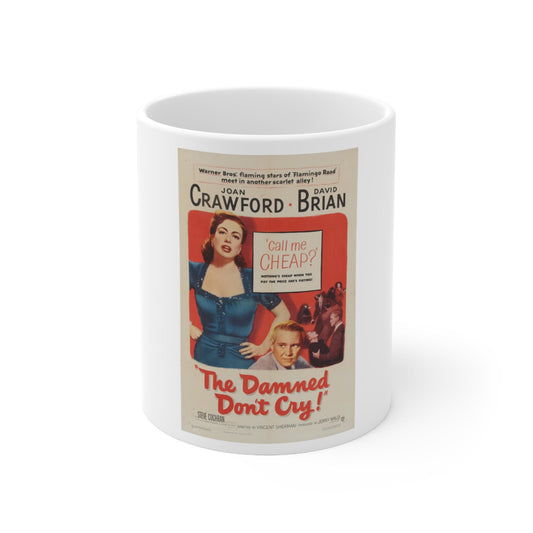 The Damned Dont Cry 1950 v2 Movie Poster - White Coffee Cup 11oz-11oz-The Sticker Space