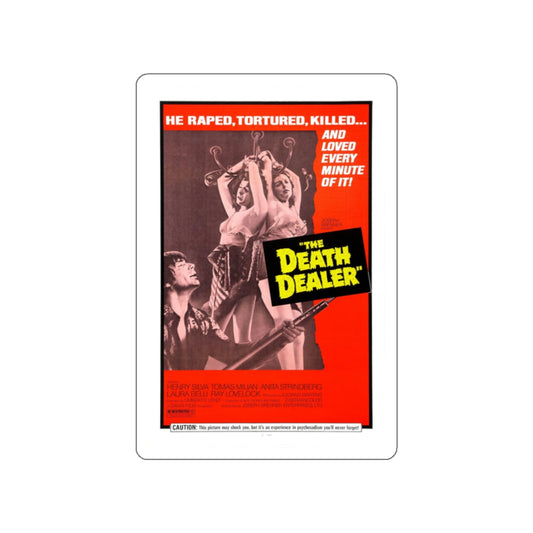 THE DEATH DEALER (ALMOST HUMAN) 1974 Movie Poster STICKER Vinyl Die-Cut Decal-White-The Sticker Space