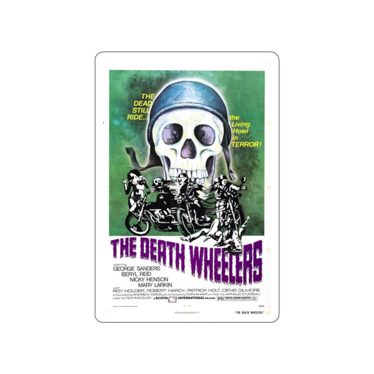 THE DEATH WHEELERS 1973 Movie Poster STICKER Vinyl Die-Cut Decal-White-The Sticker Space