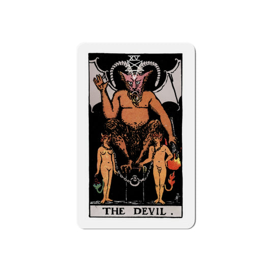 The Devil (Tarot Card) Die-Cut Magnet-2 Inch-The Sticker Space