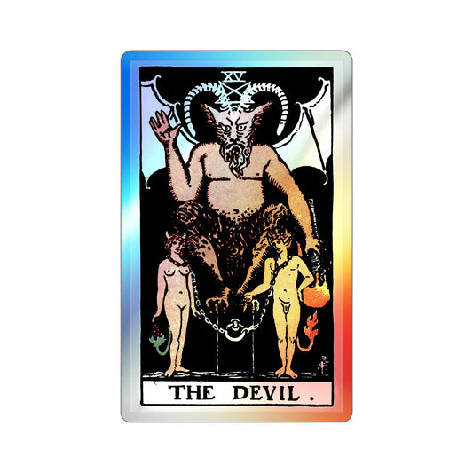 The Devil (Tarot Card) Holographic STICKER Die-Cut Vinyl Decal-6 Inch-The Sticker Space