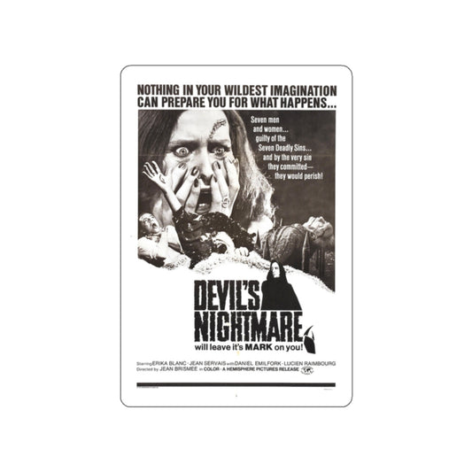 THE DEVIL'S NIGHTMARE 1971 Movie Poster STICKER Vinyl Die-Cut Decal-White-The Sticker Space