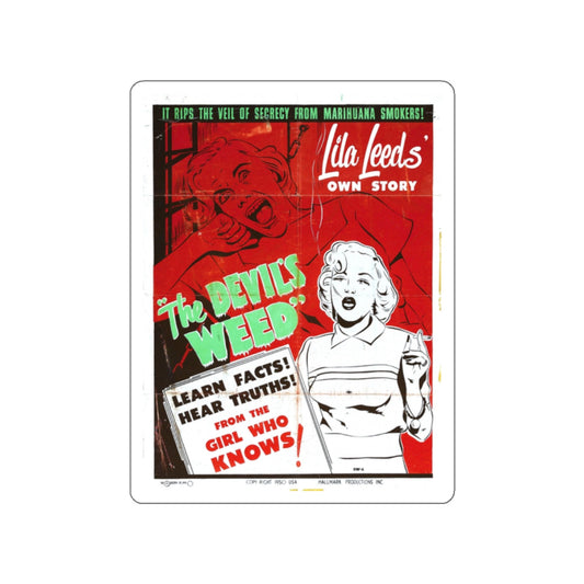 THE DEVIL'S WEED 1949 Movie Poster STICKER Vinyl Die-Cut Decal-White-The Sticker Space