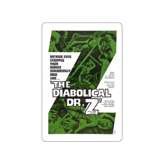 THE DIABOLICAL DR. Z 1966 Movie Poster STICKER Vinyl Die-Cut Decal-White-The Sticker Space