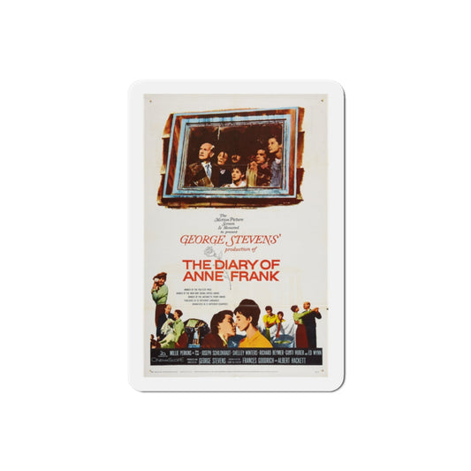 The Diary of Anne Frank 1959 Movie Poster Die-Cut Magnet-2 Inch-The Sticker Space