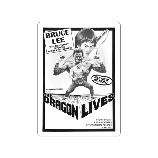 THE DRAGON LIVES 1976 Movie Poster STICKER Vinyl Die-Cut Decal-White-The Sticker Space