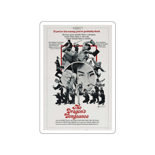 THE DRAGONS VENGEANCE 1972 Movie Poster STICKER Vinyl Die-Cut Decal-White-The Sticker Space