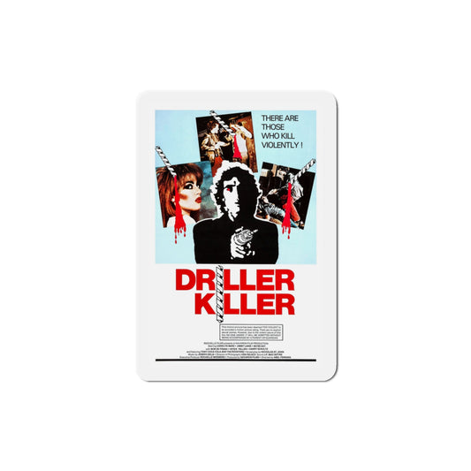 The Driller Killer 1979 Movie Poster Die-Cut Magnet-3" x 3"-The Sticker Space