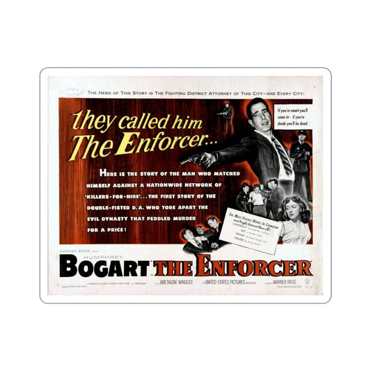 The Enforcer 1951 Movie Poster STICKER Vinyl Die-Cut Decal-6 Inch-The Sticker Space