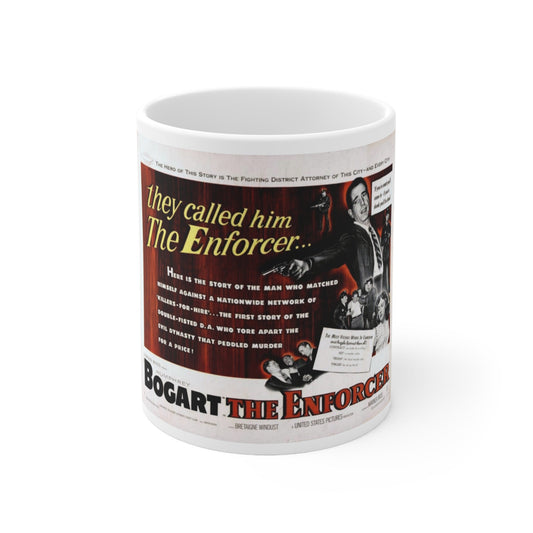 The Enforcer 1951 Movie Poster - White Coffee Cup 11oz-11oz-The Sticker Space
