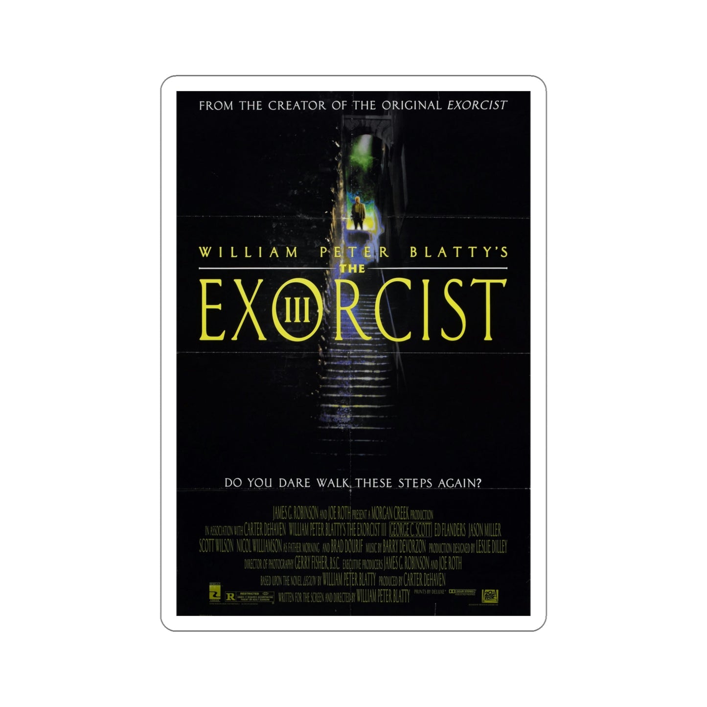 The Exorcist III 1990 Movie Poster STICKER Vinyl Die-Cut Decal-5 Inch-The Sticker Space