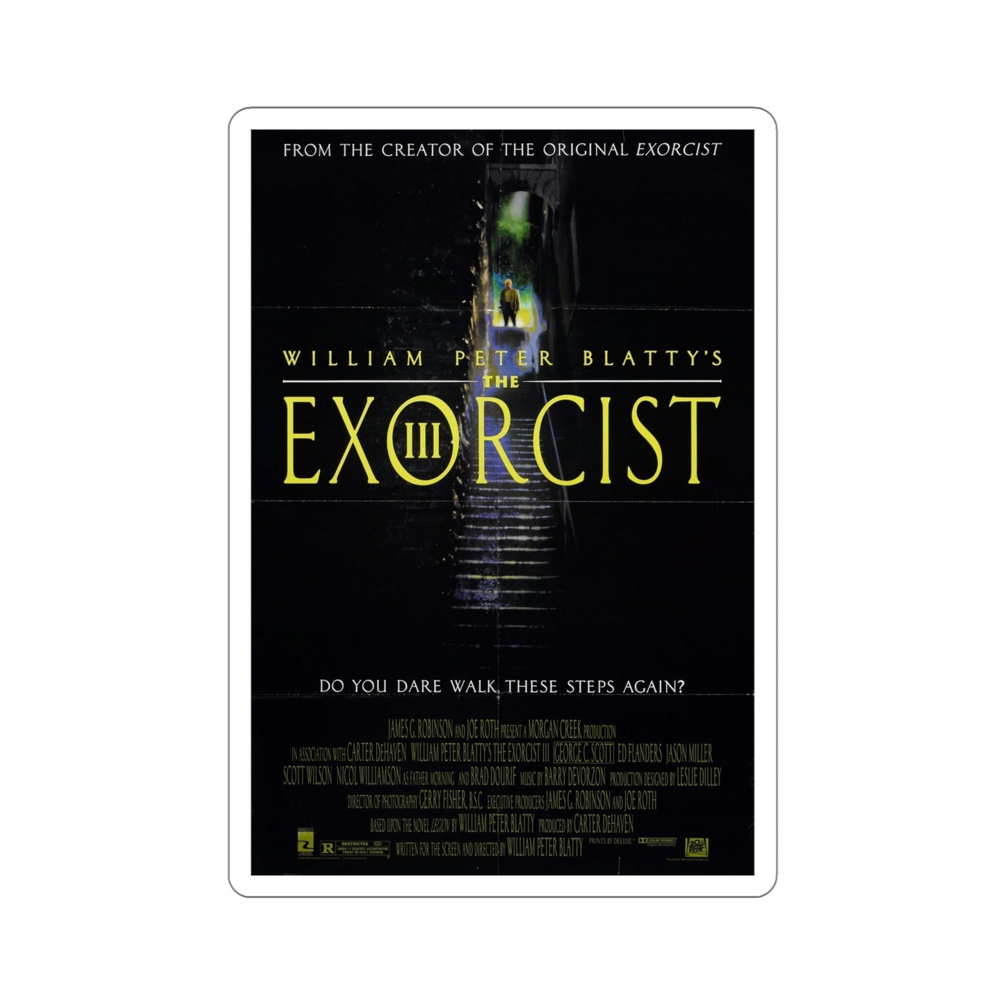 The Exorcist III 1990 Movie Poster STICKER Vinyl Die-Cut Decal-6 Inch-The Sticker Space