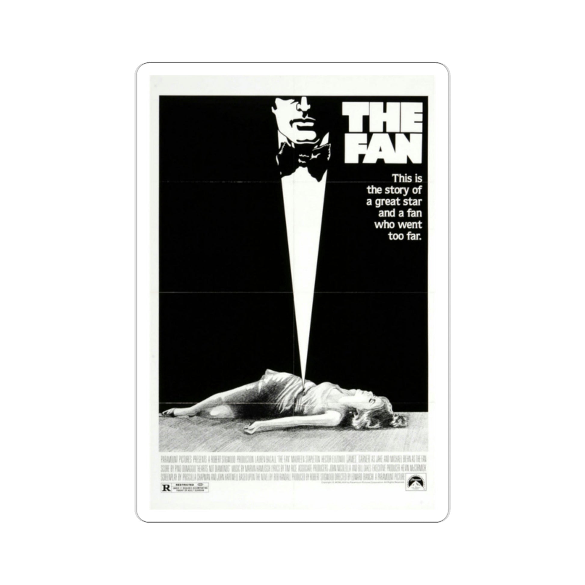 The Fan 1981 Movie Poster STICKER Vinyl Die-Cut Decal-2 Inch-The Sticker Space