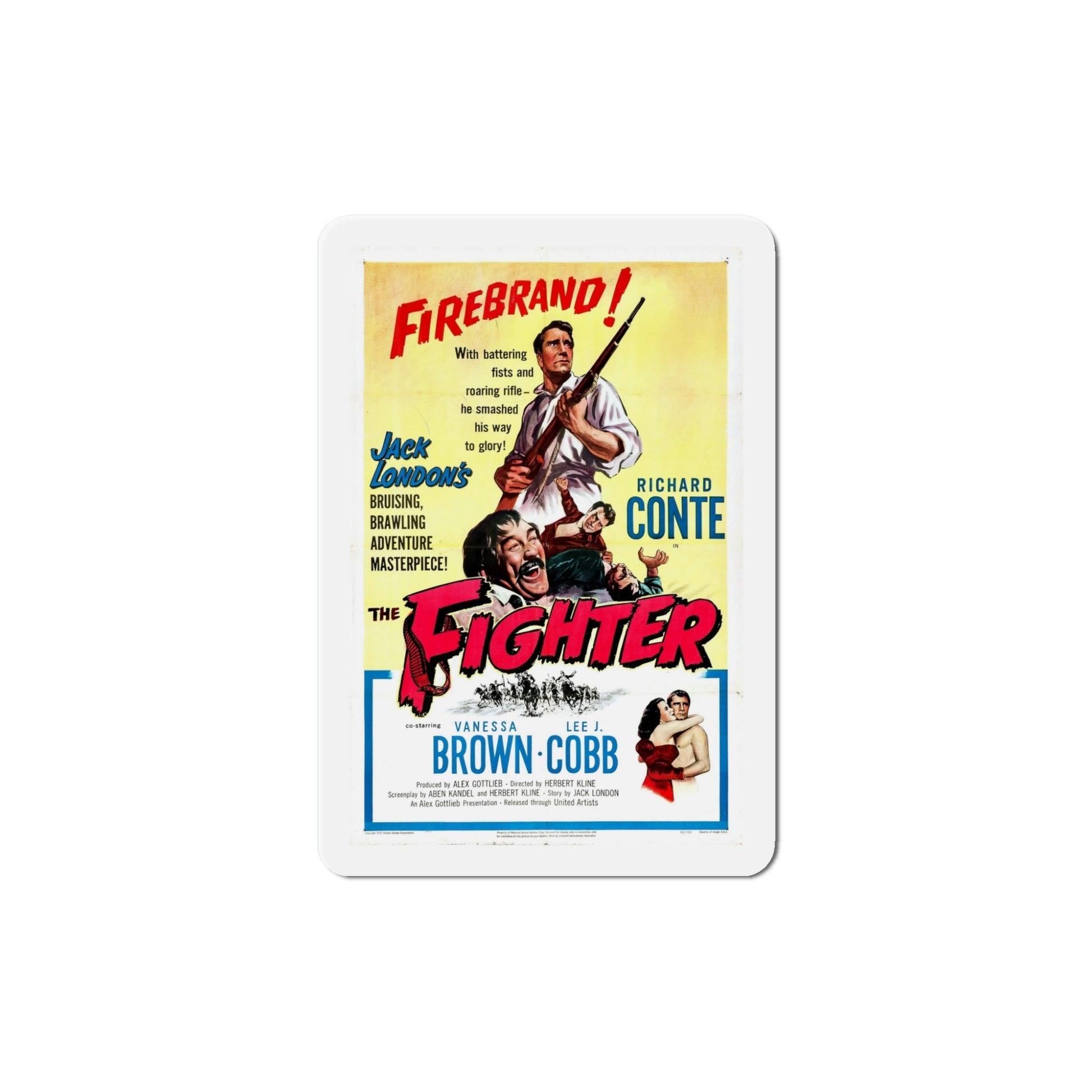The Fighter 1952 Movie Poster Die-Cut Magnet-5 Inch-The Sticker Space