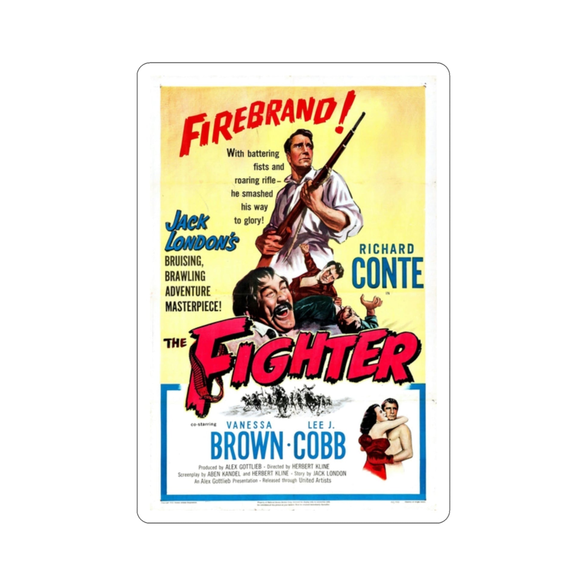 The Fighter 1952 Movie Poster STICKER Vinyl Die-Cut Decal-2 Inch-The Sticker Space
