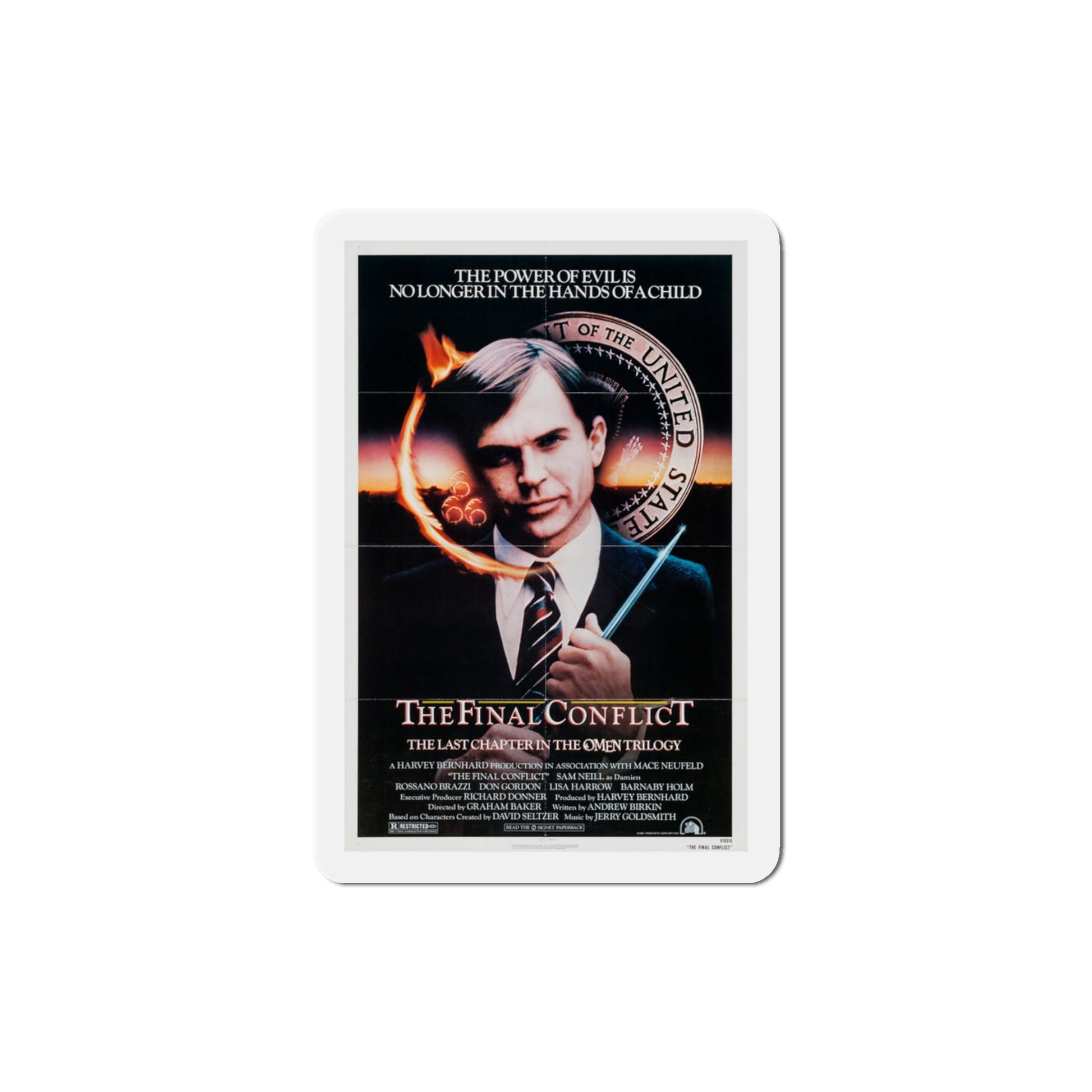 The Final Conflict 1981 Movie Poster Die-Cut Magnet-3" x 3"-The Sticker Space