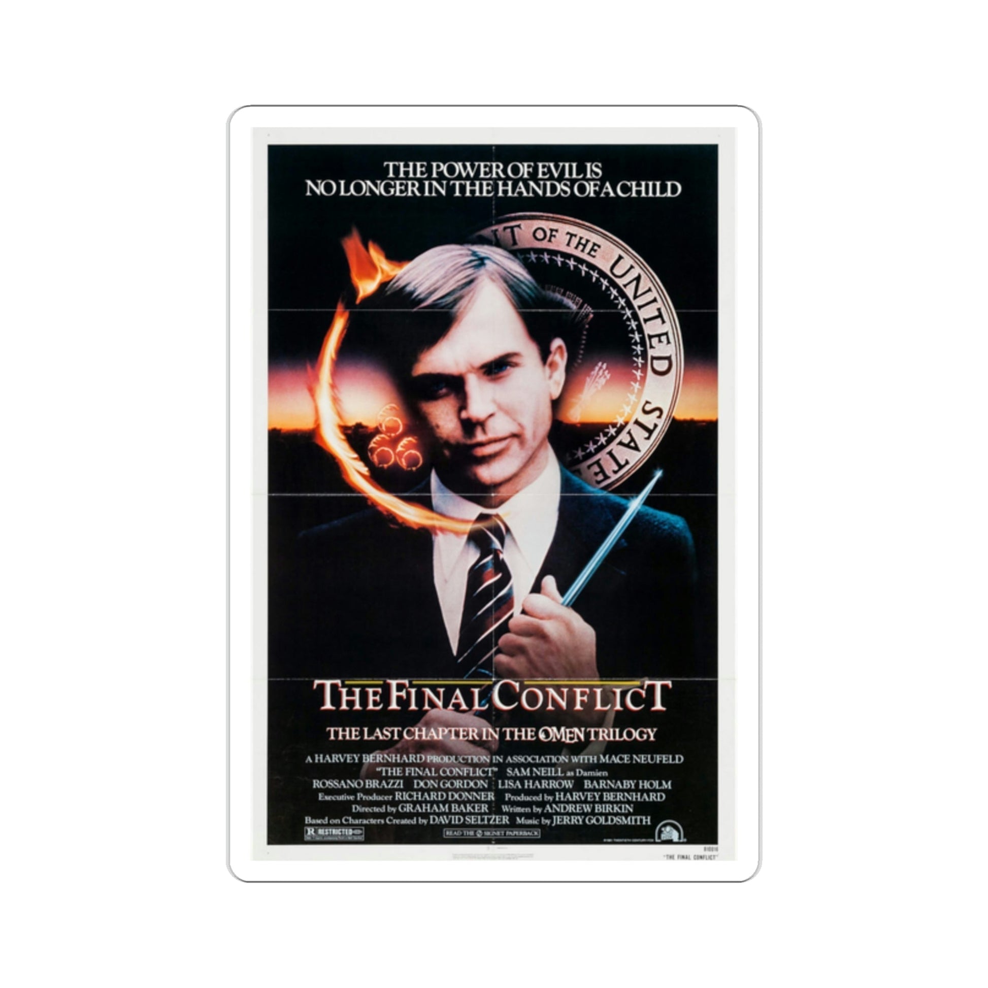 The Final Conflict 1981 Movie Poster STICKER Vinyl Die-Cut Decal-2 Inch-The Sticker Space