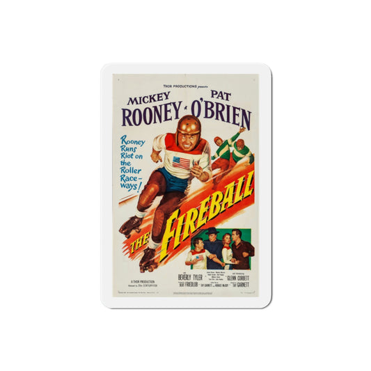 The Fireball 1950 Movie Poster Die-Cut Magnet-2 Inch-The Sticker Space