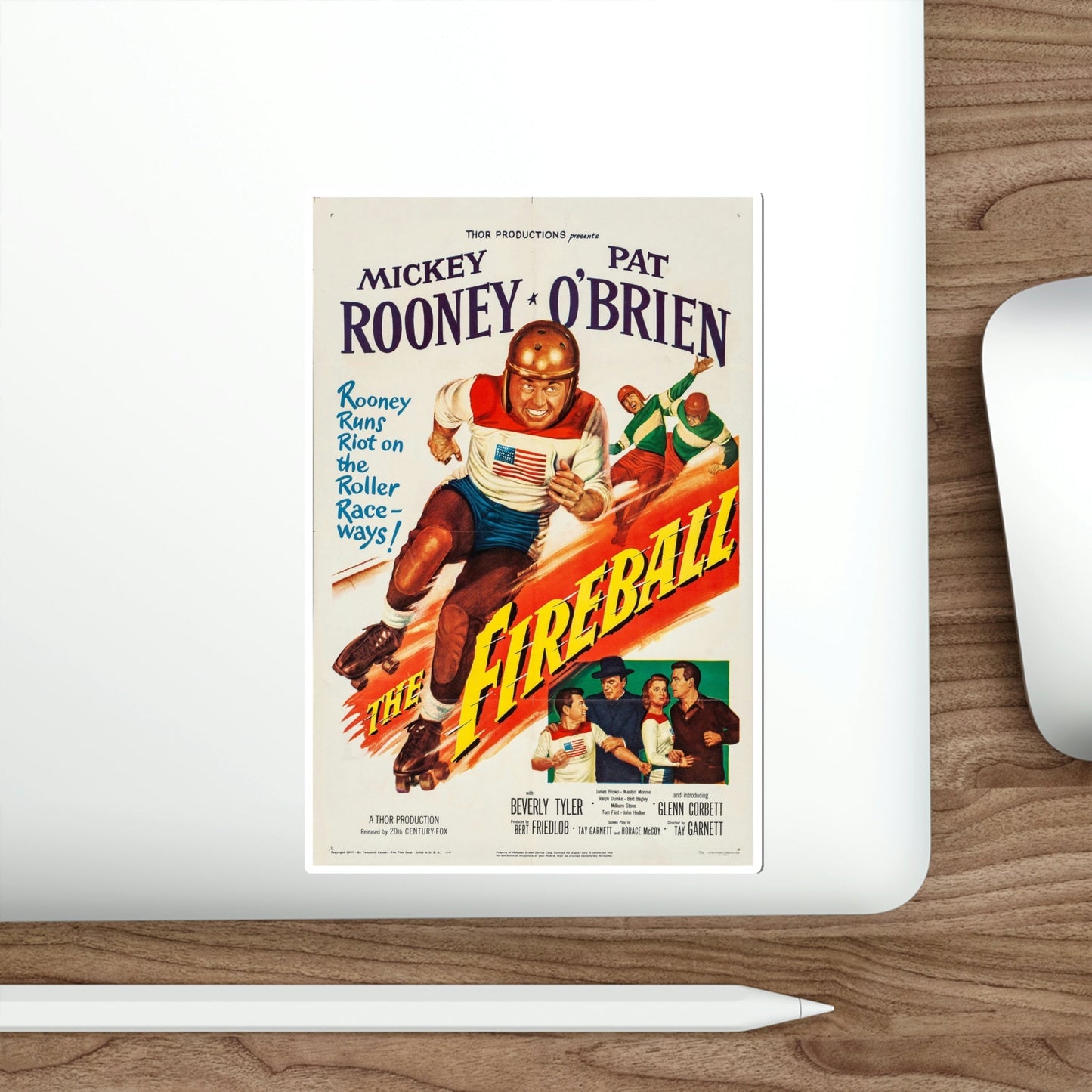 The Fireball 1950 Movie Poster STICKER Vinyl Die-Cut Decal-The Sticker Space
