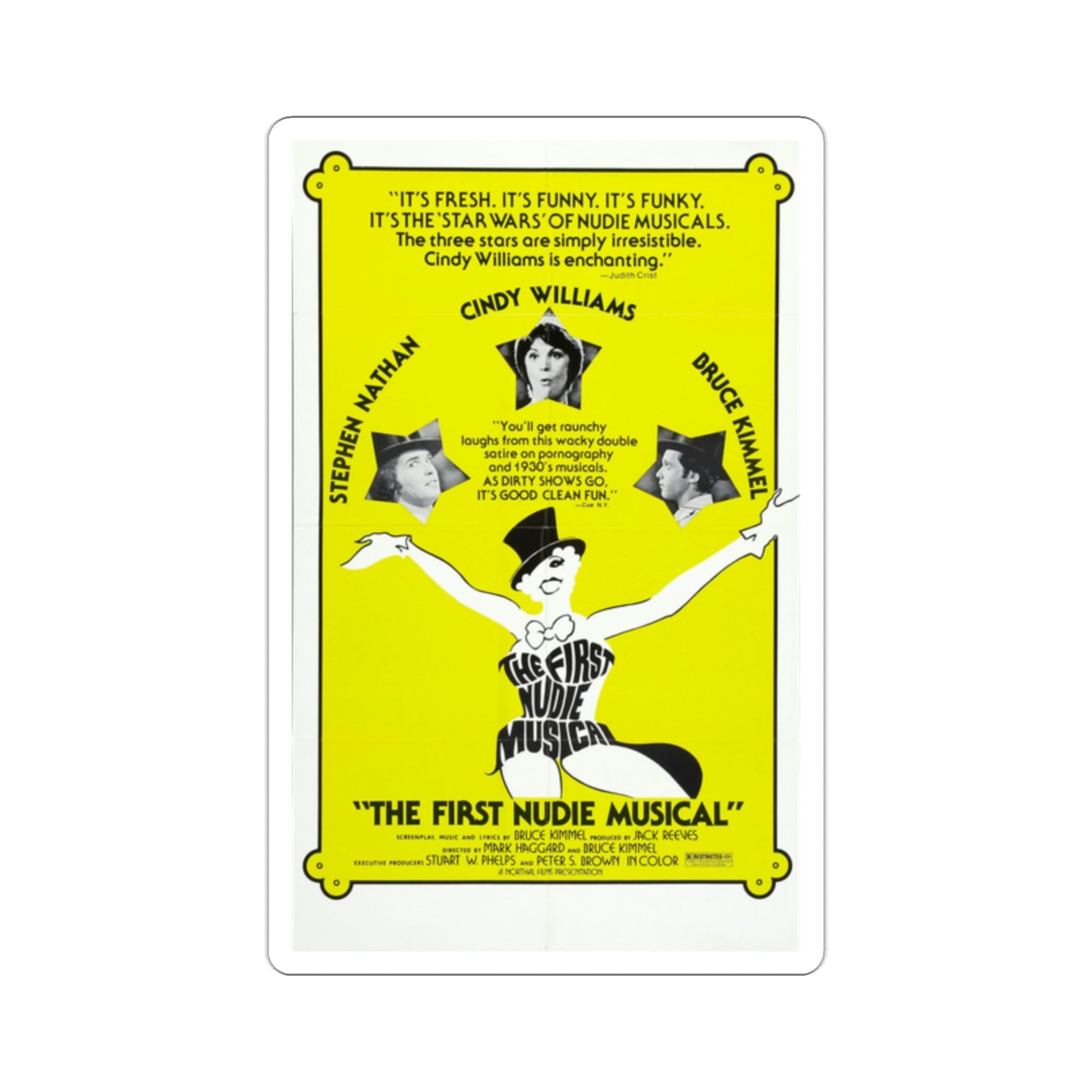 The First Nudie Musical 1976 2 Movie Poster STICKER Vinyl Die-Cut Decal-2 Inch-The Sticker Space