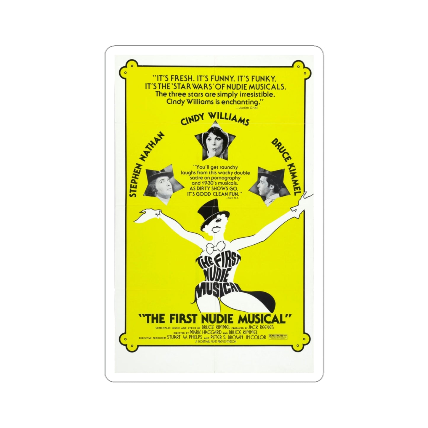 The First Nudie Musical 1976 2 Movie Poster STICKER Vinyl Die-Cut Decal-3 Inch-The Sticker Space
