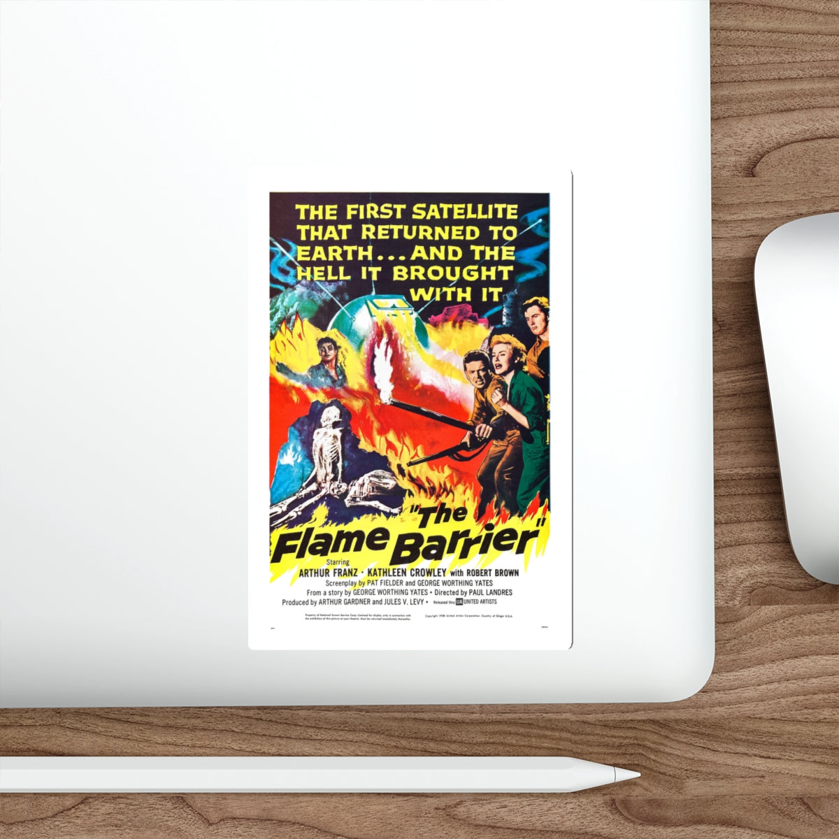 THE FLAME BARRIER 1958 Movie Poster STICKER Vinyl Die-Cut Decal-The Sticker Space