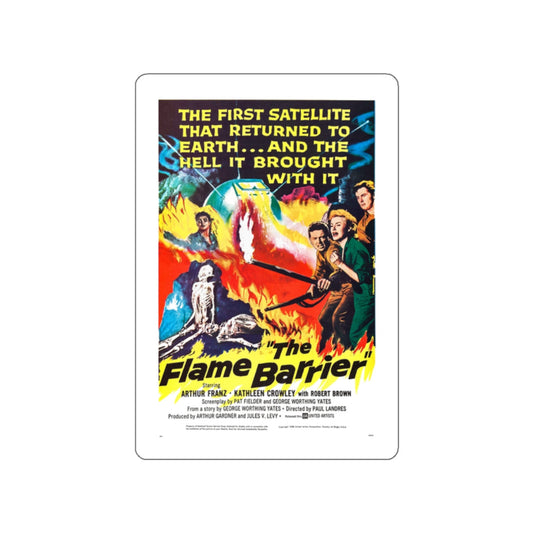 THE FLAME BARRIER 1958 Movie Poster STICKER Vinyl Die-Cut Decal-White-The Sticker Space