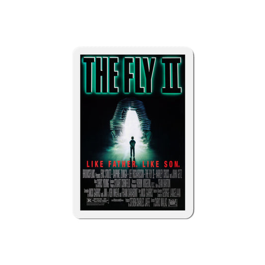 The Fly II 1989 Movie Poster Die-Cut Magnet-2" x 2"-The Sticker Space