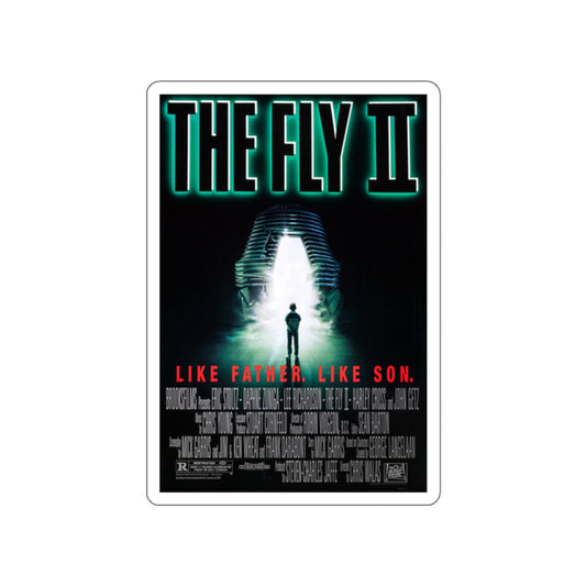 THE FLY II 1989 Movie Poster STICKER Vinyl Die-Cut Decal-White-The Sticker Space