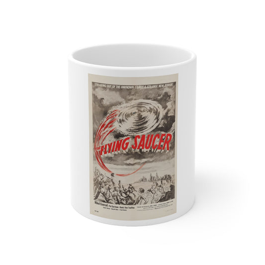 The Flying Saucer 1950 Movie Poster - White Coffee Cup 11oz-11oz-The Sticker Space