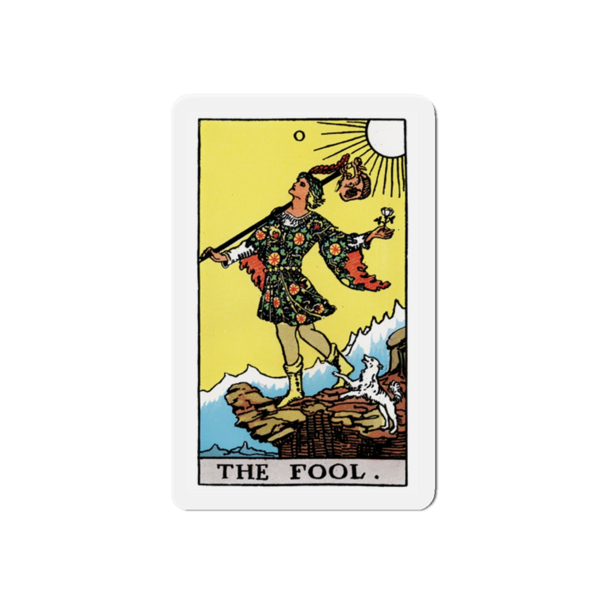 The Fool (Tarot Card) Die-Cut Magnet-2" x 2"-The Sticker Space