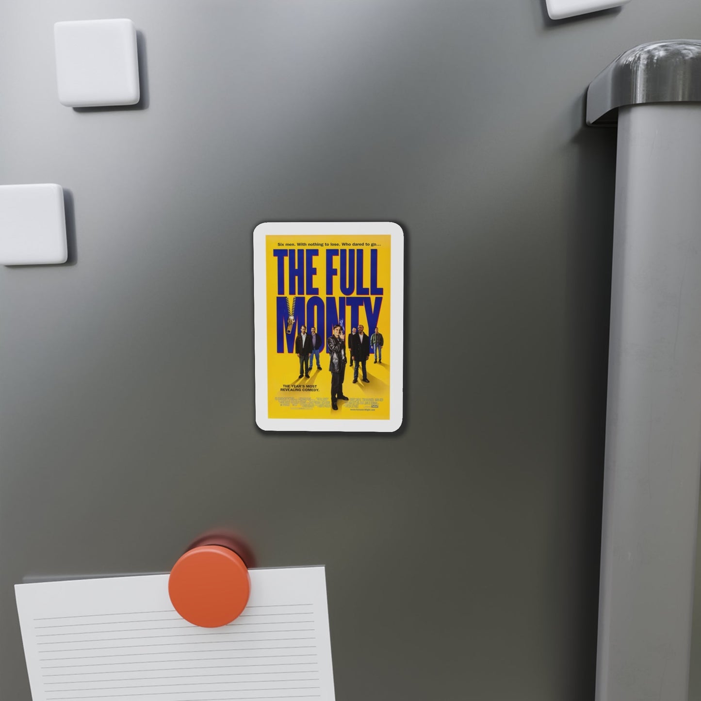 The Full Monty 1997 Movie Poster Die-Cut Magnet-The Sticker Space