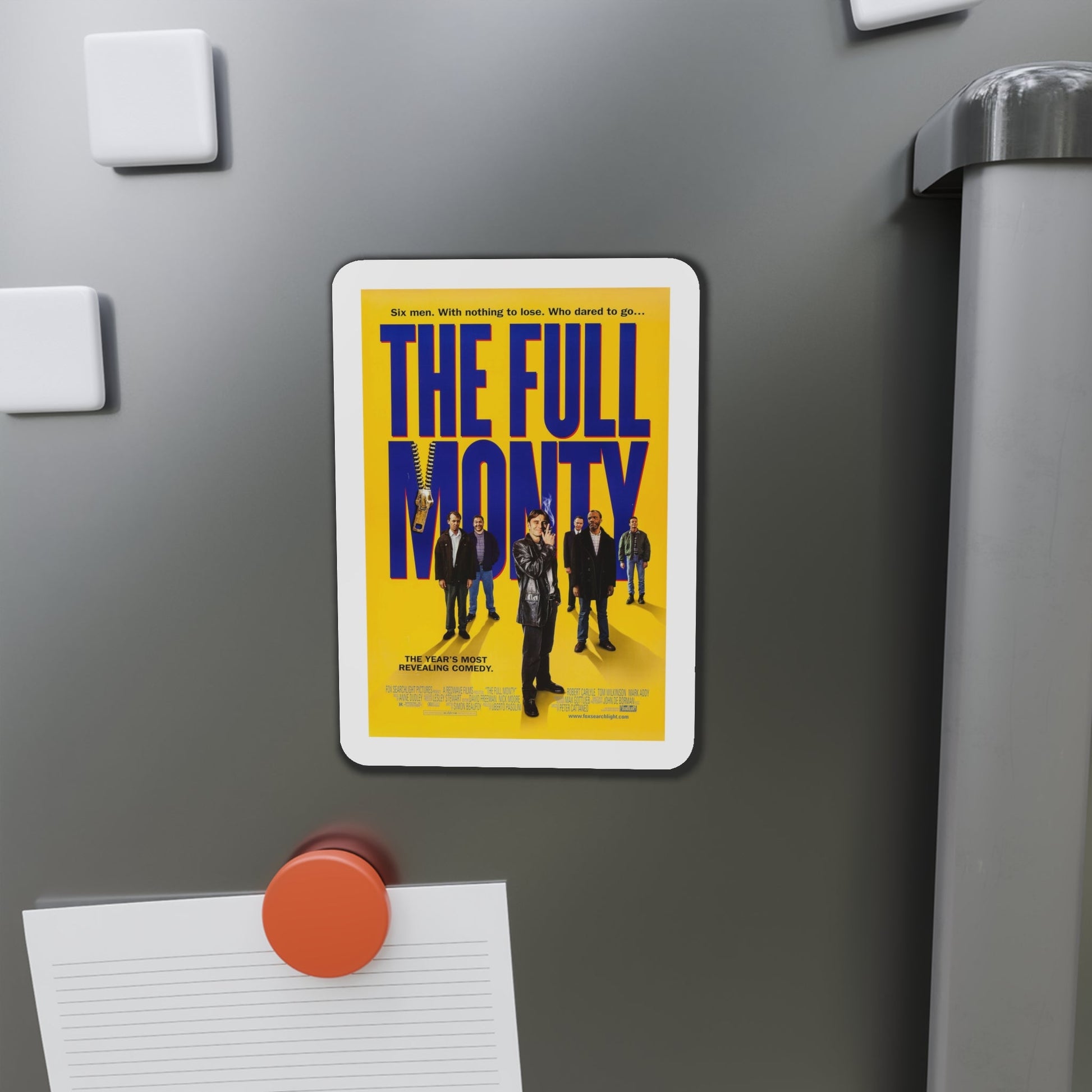 The Full Monty 1997 Movie Poster Die-Cut Magnet-The Sticker Space