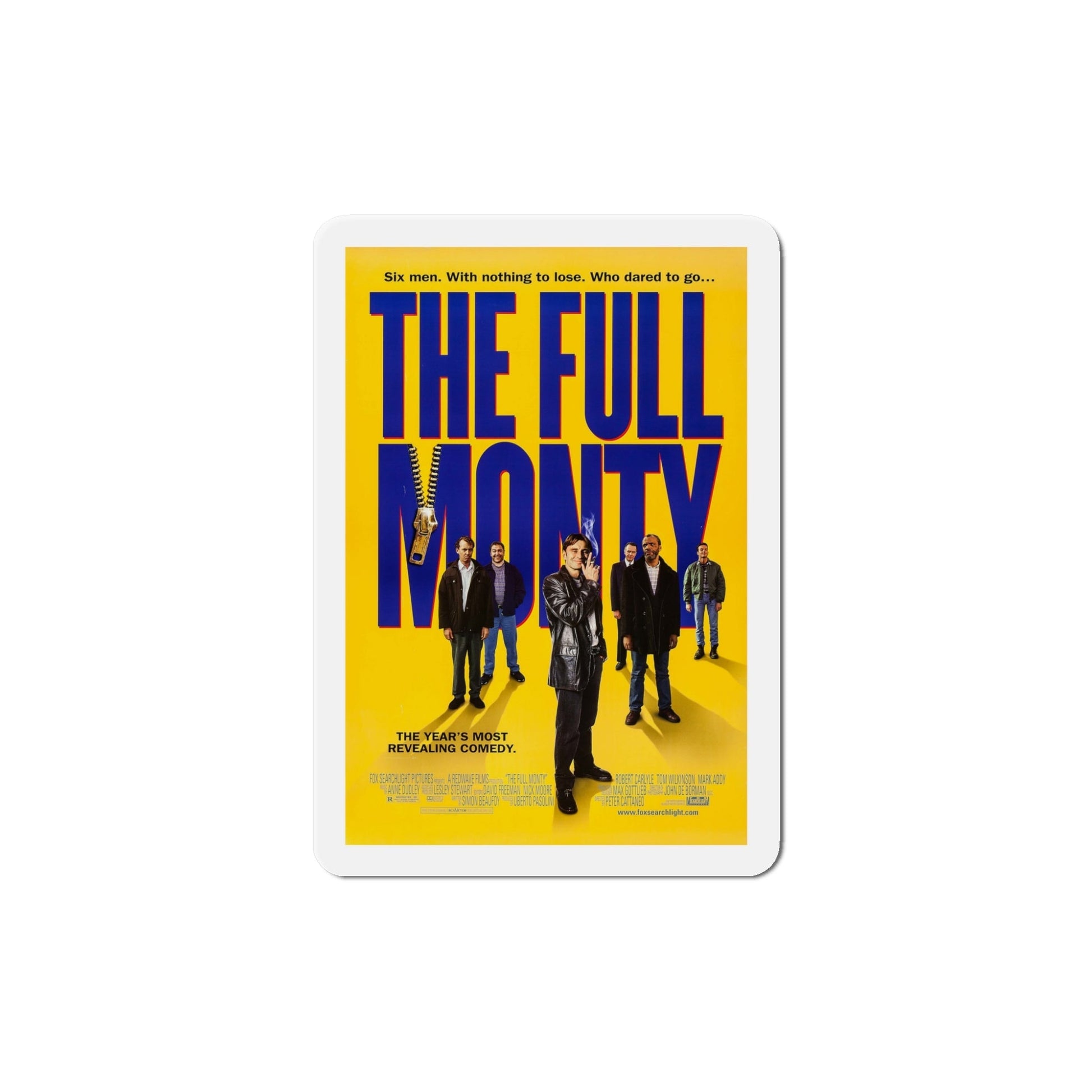 The Full Monty 1997 Movie Poster Die-Cut Magnet-5" x 5"-The Sticker Space