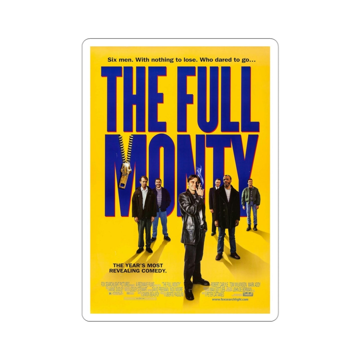 The Full Monty 1997 Movie Poster STICKER Vinyl Die-Cut Decal-3 Inch-The Sticker Space