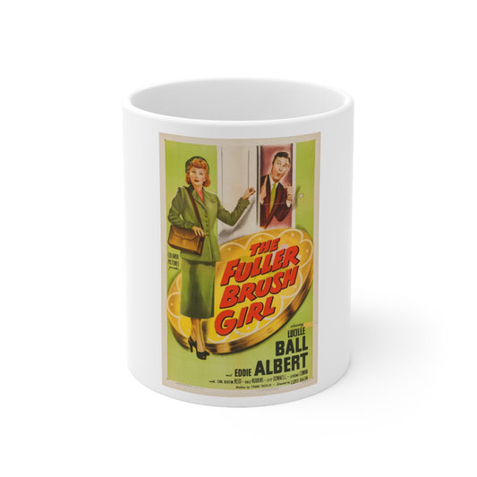 The Fuller Brush Girl 1950 Movie Poster - White Coffee Cup 11oz-11oz-The Sticker Space