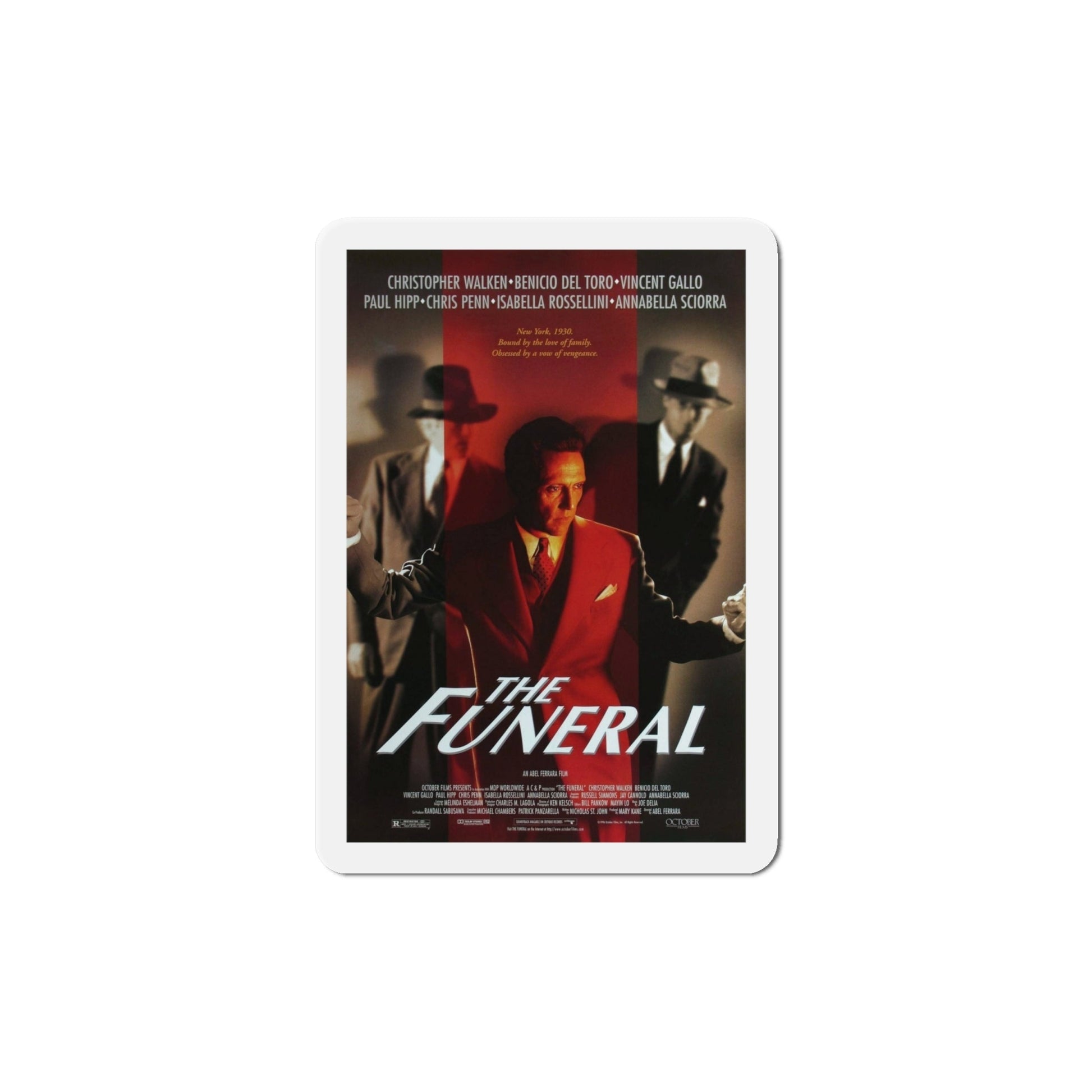 The Funeral 1996 Movie Poster Die-Cut Magnet-6 Inch-The Sticker Space