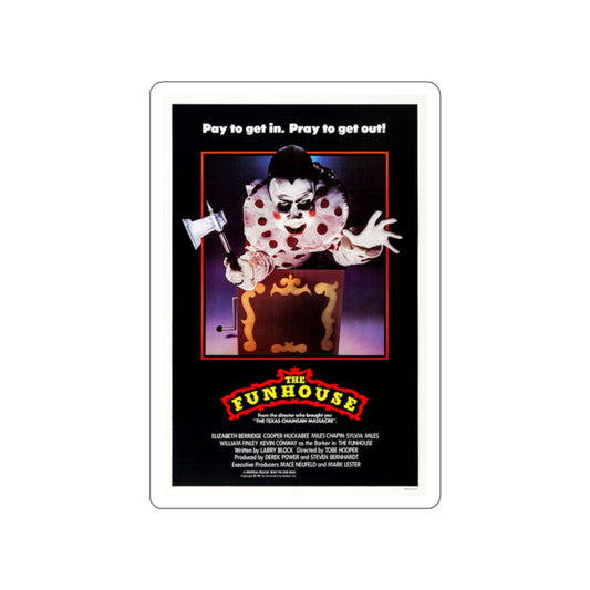 THE FUNHOUSE 1981 Movie Poster STICKER Vinyl Die-Cut Decal-White-The Sticker Space