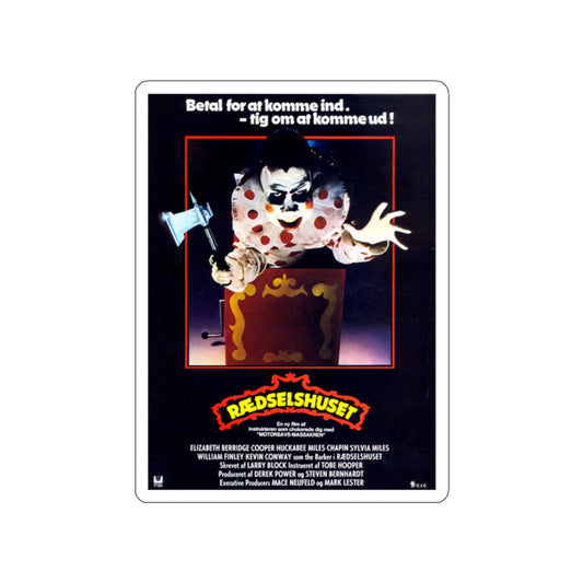 THE FUNHOUSE (DANISH) 1981 Movie Poster STICKER Vinyl Die-Cut Decal-White-The Sticker Space