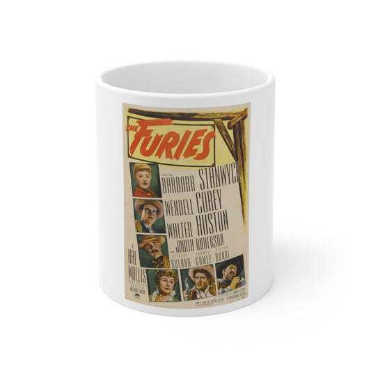 The Furies 1950 Movie Poster - White Coffee Cup 11oz-11oz-The Sticker Space