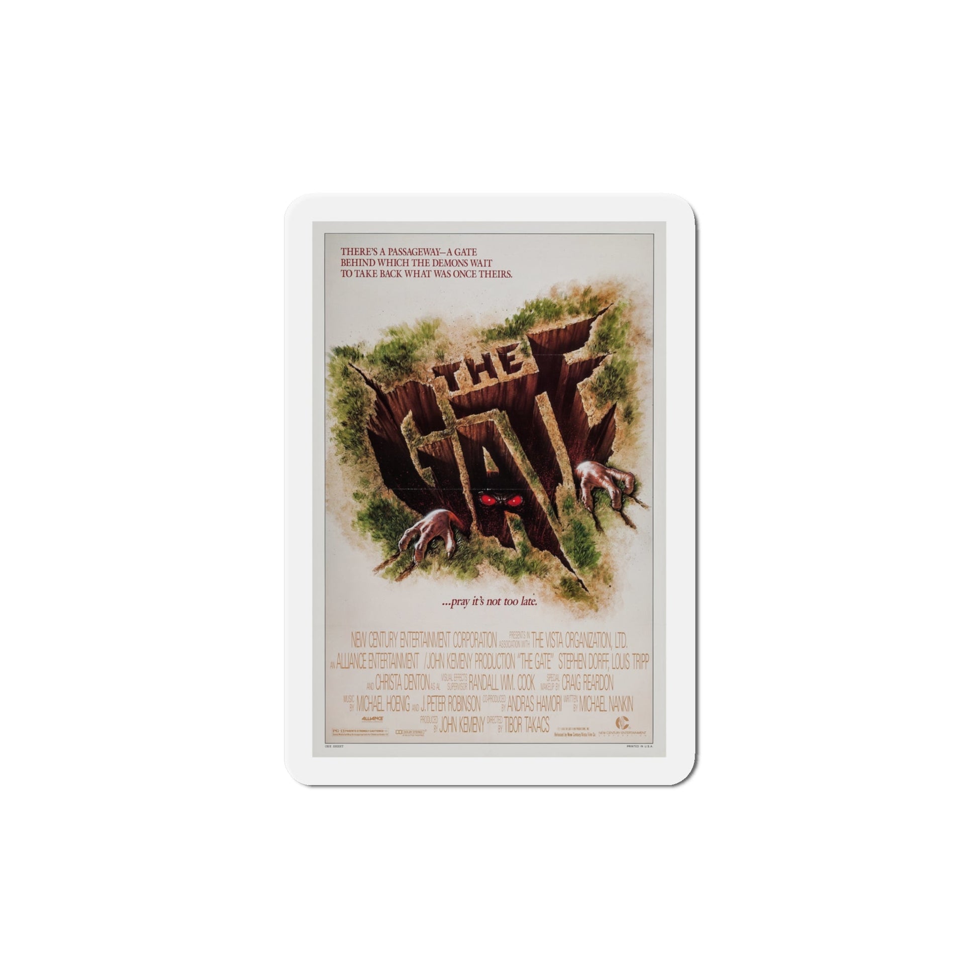 The Gate 1987 Movie Poster Die-Cut Magnet-4" x 4"-The Sticker Space