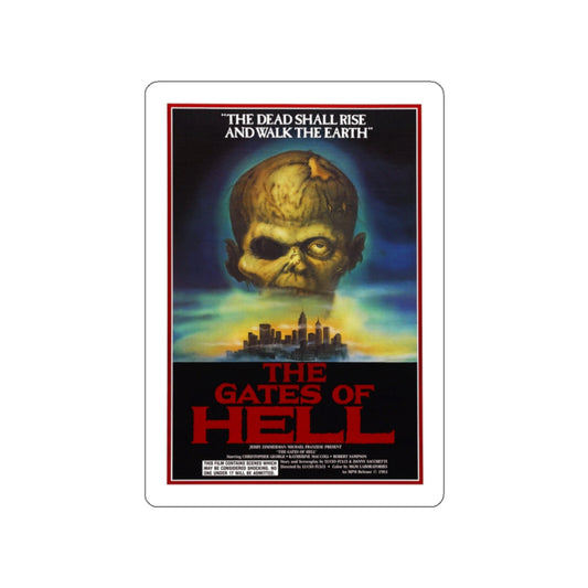 THE GATES OF HELL (CITY OF THE LIVING DEAD) 1980 Movie Poster STICKER Vinyl Die-Cut Decal-White-The Sticker Space
